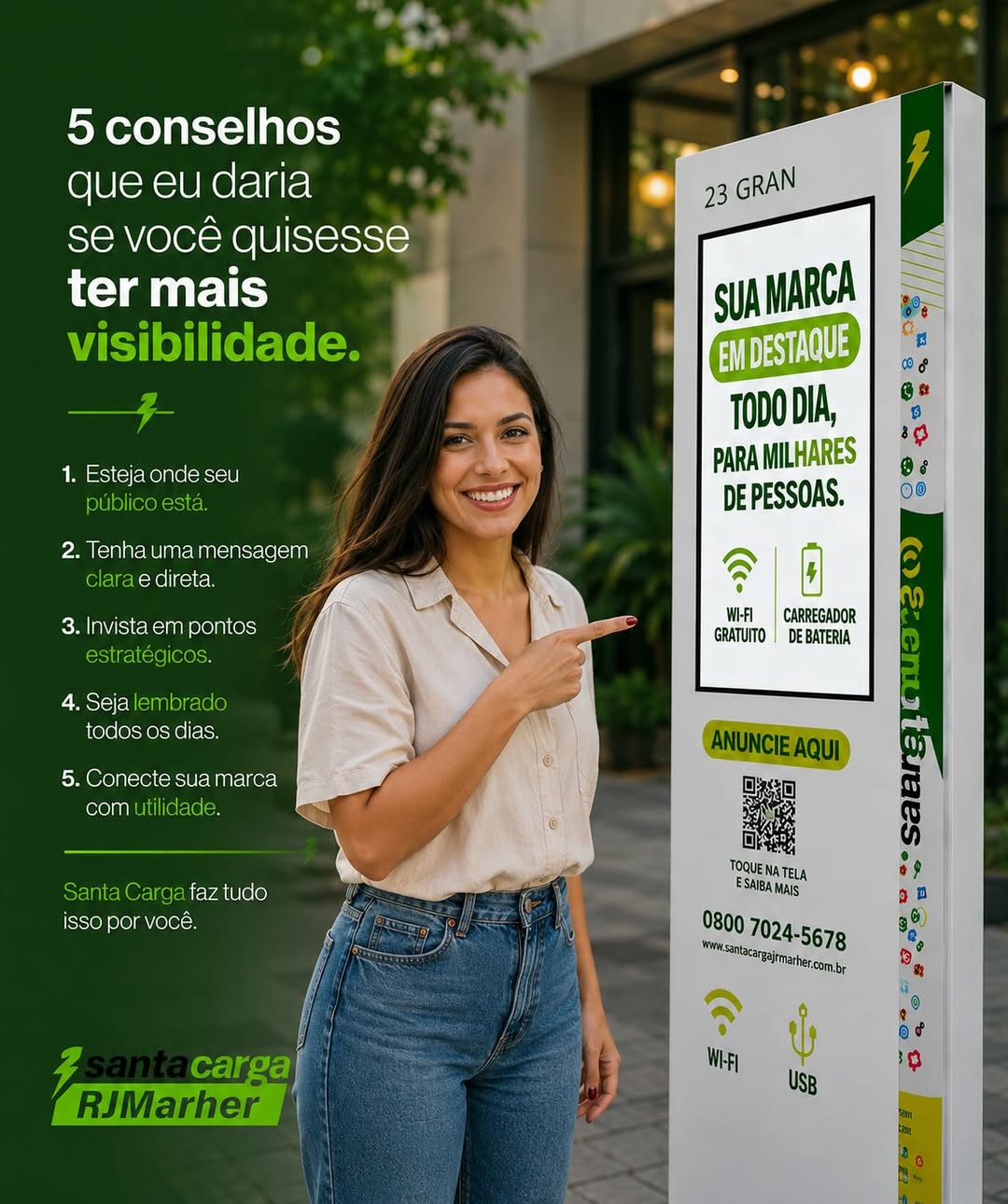 Com Santa Carga RJMarher sua marca ganha destaque em totens digitais no Rio de Janeiro
