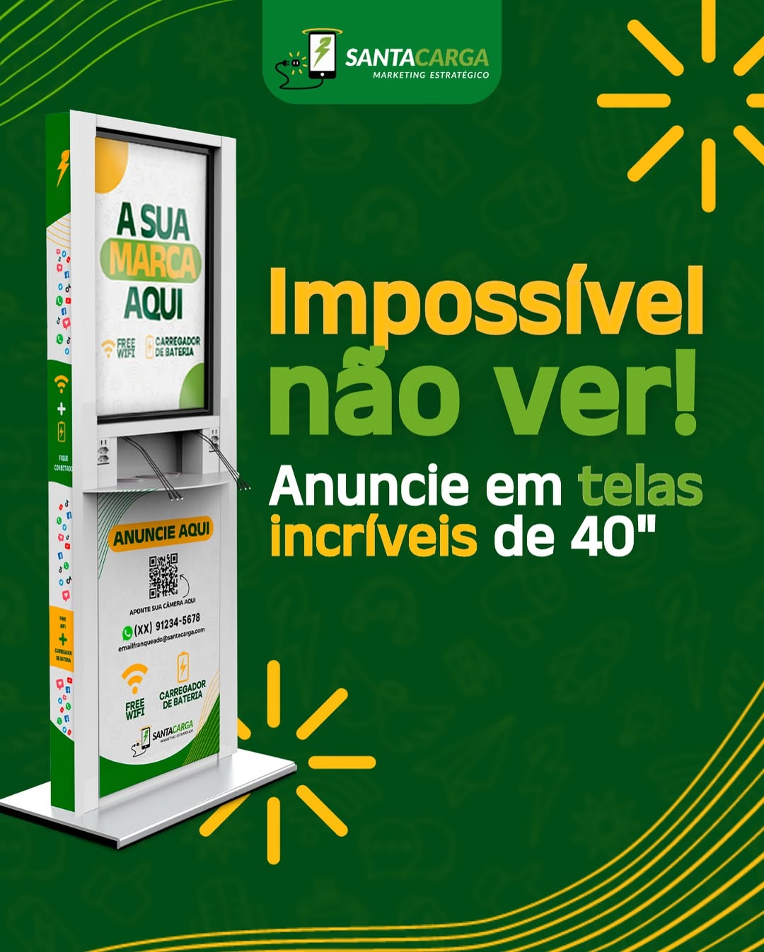 Totem Santa Carga - Impossível não ver